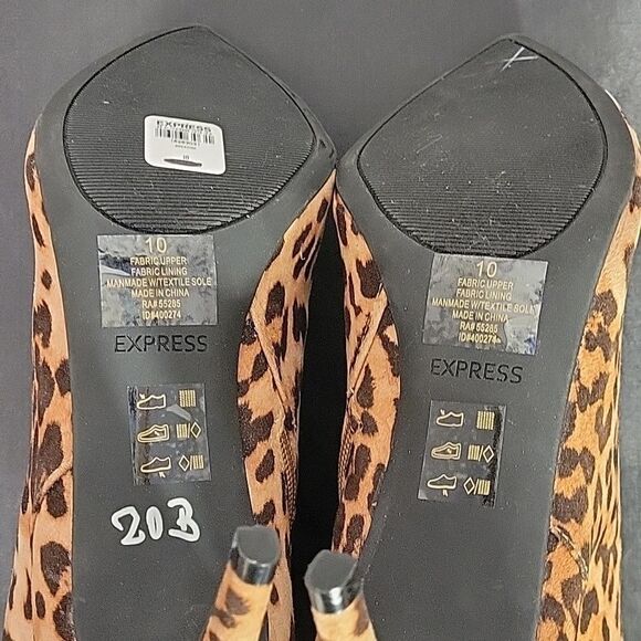 BRAND NEW EXPRESS LEOPARD PRINT SUEDE POINTED TOE WOMEN"S BOOT - Picture 14 of 16